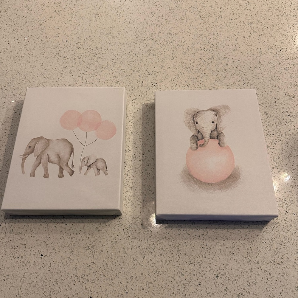 Elephant Canvas Wall Art Set
